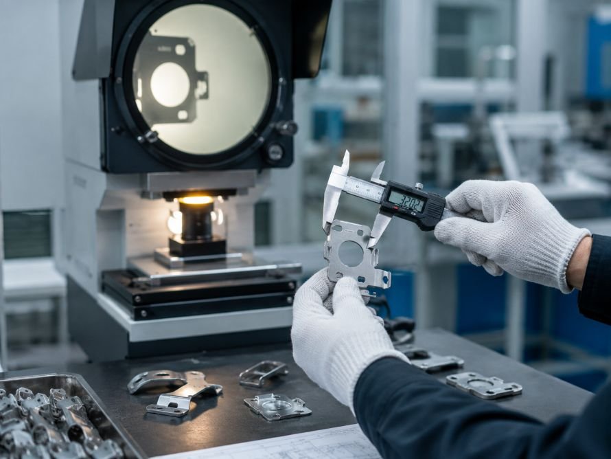 Quality inspection of precision stamped metal parts