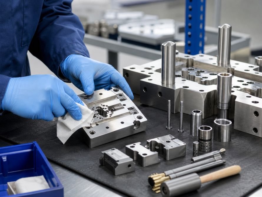 Preventive maintenance of precision stamping Mold components on a factory bench