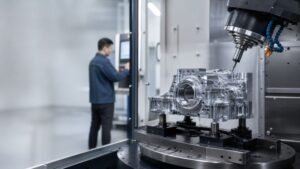 CNC machining in China for a custom precision metal part