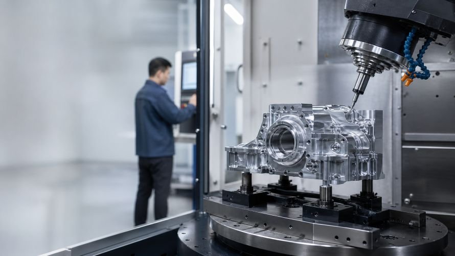 CNC machining in China for a custom precision metal part