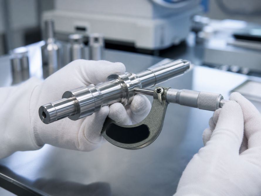 Dimensional inspection of CNC machined stainless steel component
