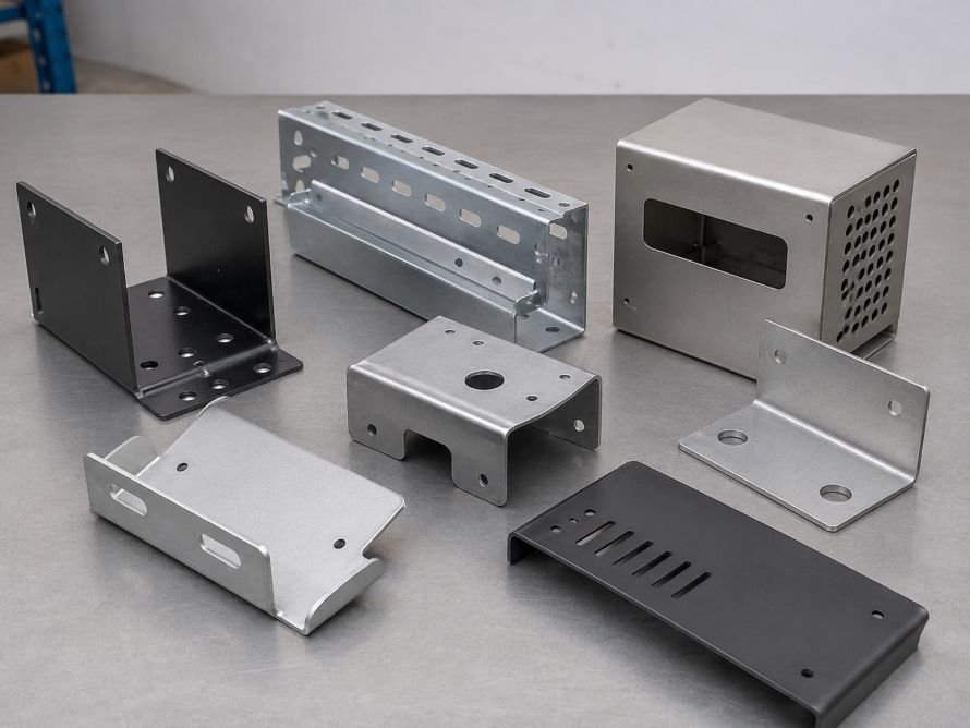 Custom bent sheet-metal brackets, channels, panels, and enclosure parts for OEM projects