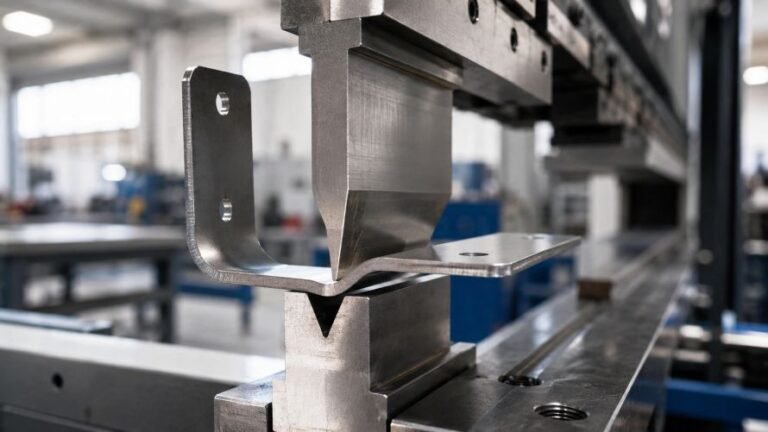 Sheet-metal bracket being formed on a press brake with a controlled inside bend radius