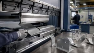 CNC press brake sheet metal bending bracket for an OEM fabrication project