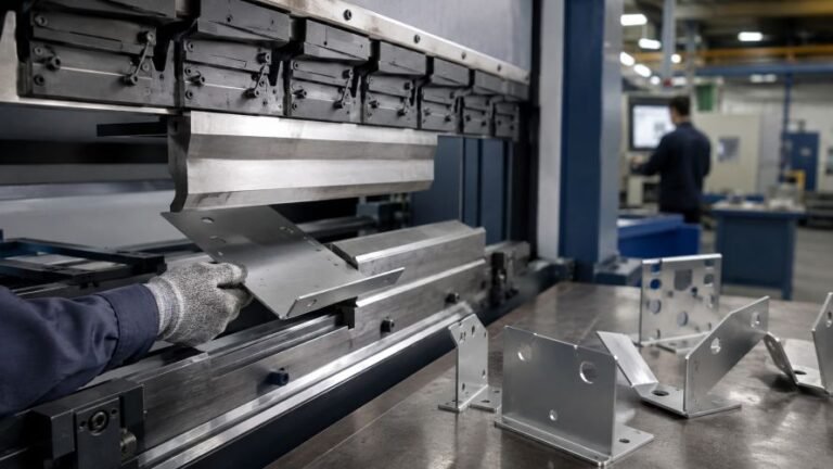 CNC press brake sheet metal bending bracket for an OEM fabrication project