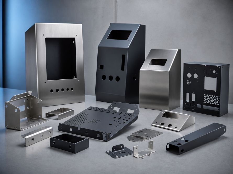 Custom fabricated sheet metal enclosures, panels and brackets